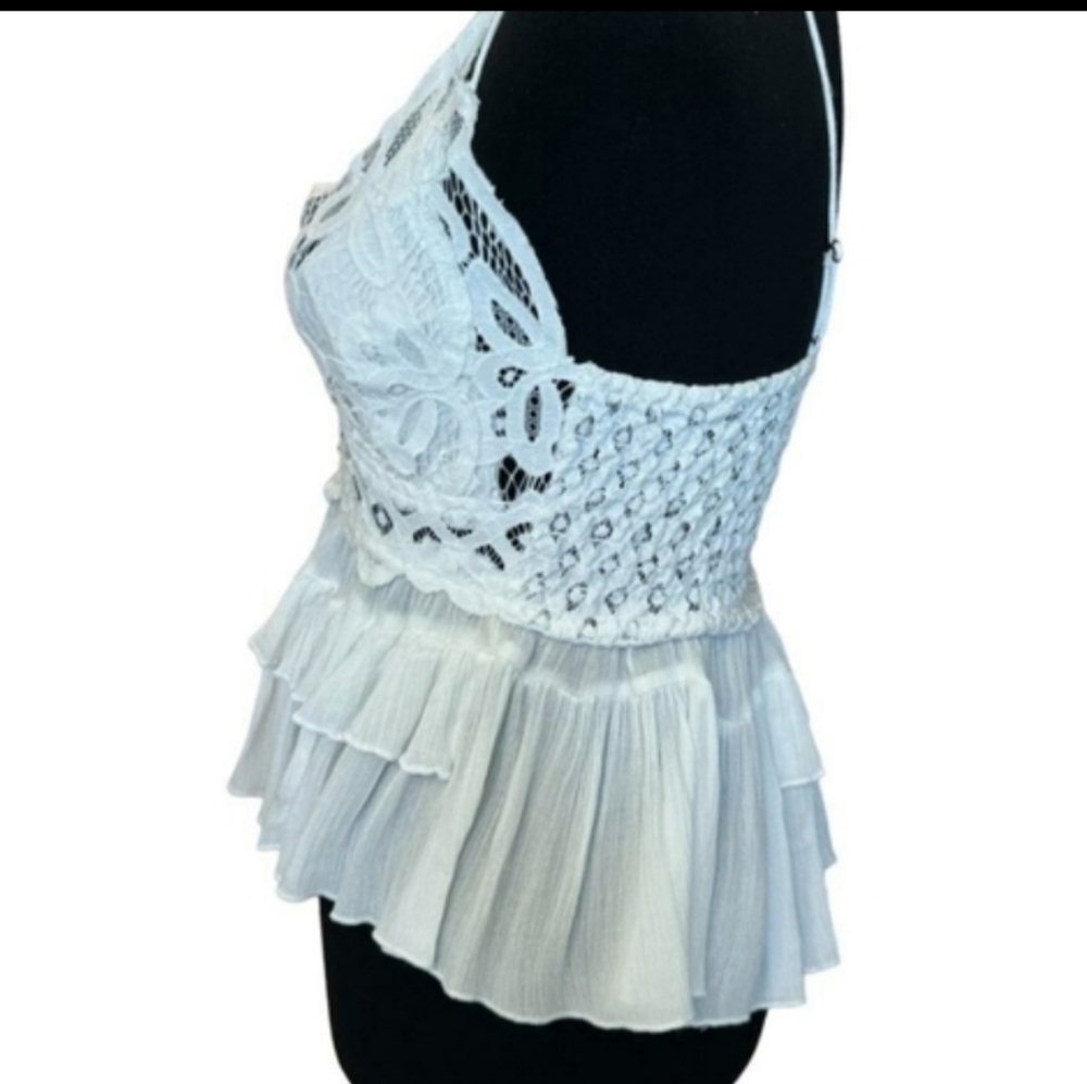 Free People Adella Cami White Lace V-Neck Sleeveless Camisole XS NWT - Picture 12 of 16